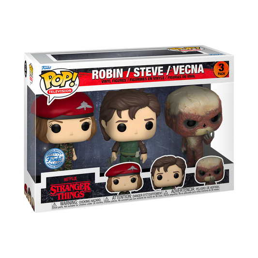 ROBIN STEVE VECNA EXCLUSIVE FUNKO POP TV STRANGER THINGS 4 THREE PACK PRE ORDER