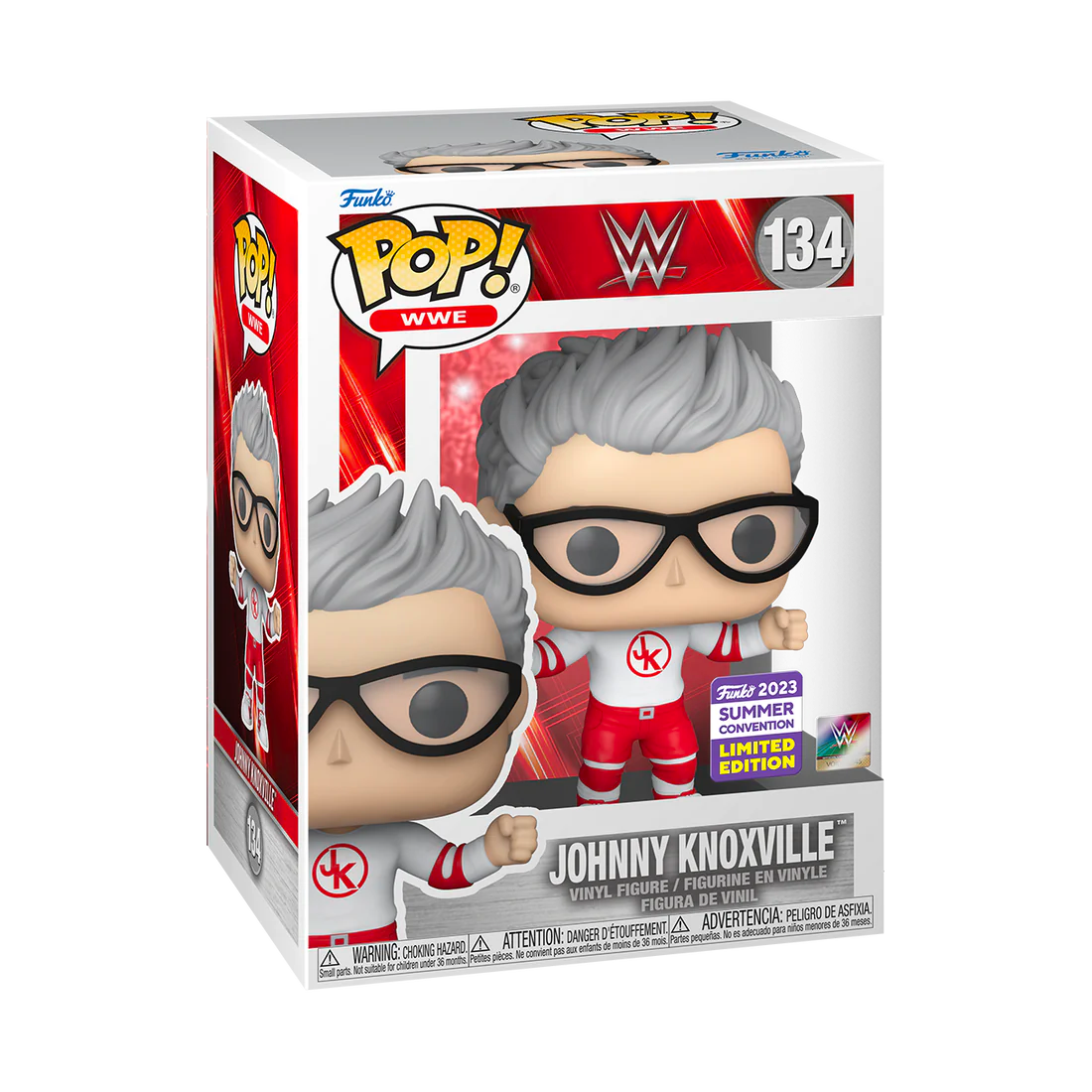 JOHNNY KNOXVILLE SDCC 2023 CONVENTION EXCLUSIVE FUNKO POP WWE WRESTLING #134 PRE ORDER