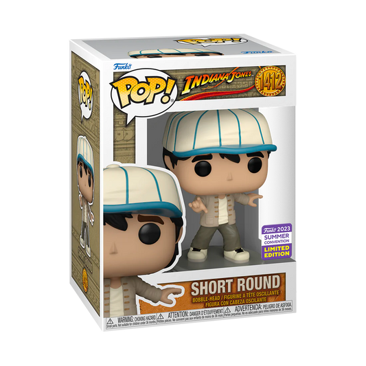 SHORT ROUND SDCC 2023 CONVENTION EXCLUSIVE FUNKO POP MOVIES INDIANA JONES #1412 PRE ORDER