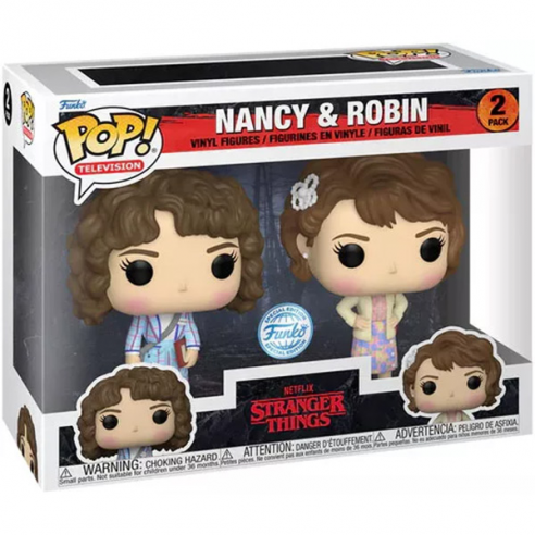 NANCY & ROBIN EXCLUSIVE FUNKO POP TV NETFLIX STRANGER THINGS S4 TWO PACK PRE ORDER