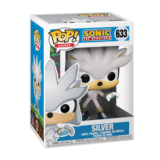 SILVER FUNKO POP GAMES SONIC THE HEDGEHOG SEGA #633