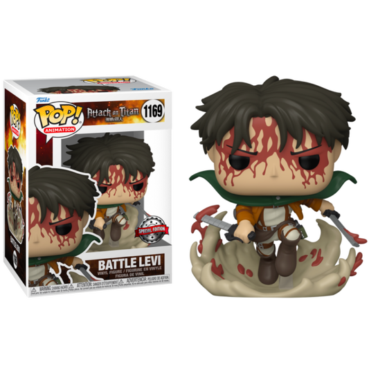 BATTLE LEVI EXCLUSIVE FUNKO POP! ANIMATION ATTACK ON TITAN ANIME #1169