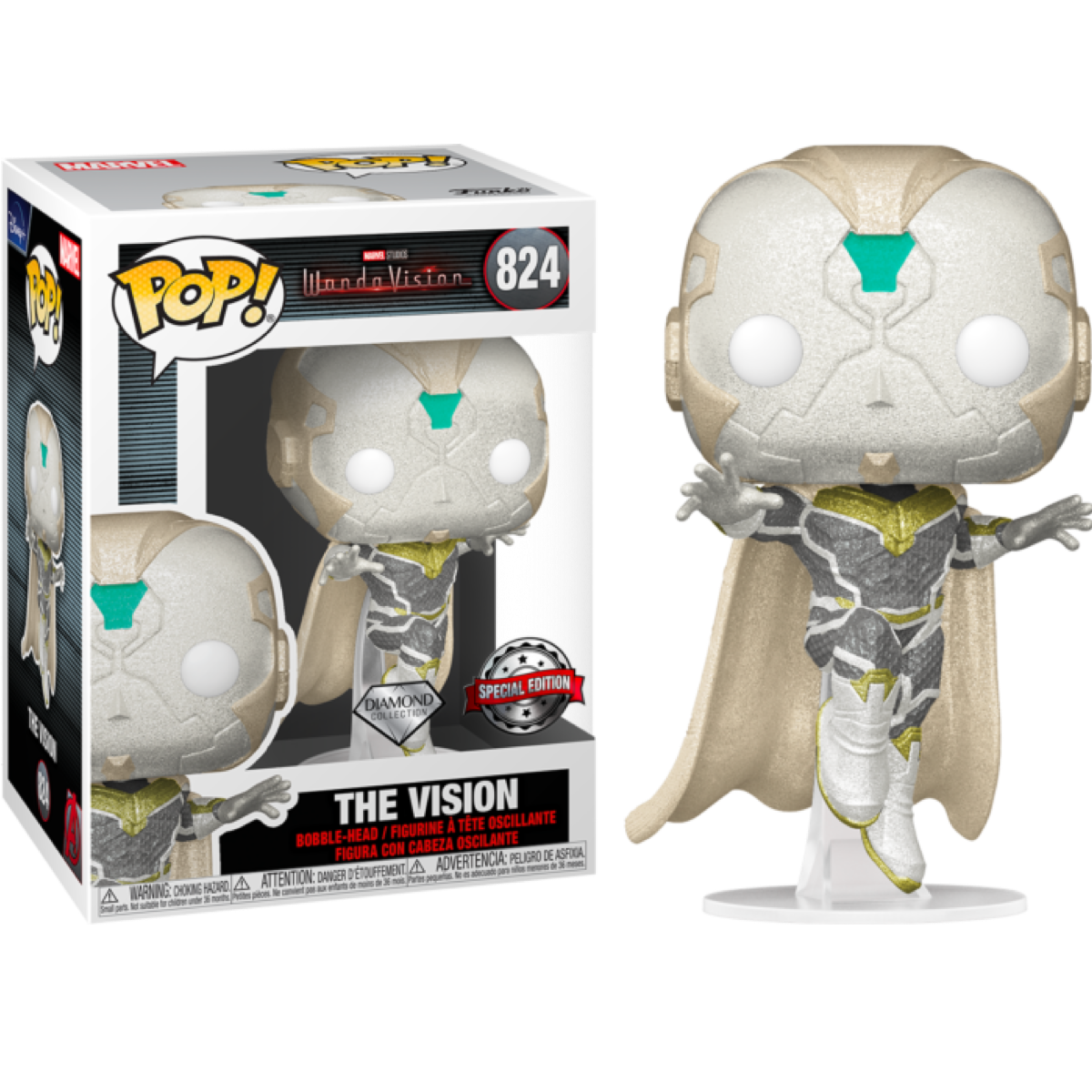 THE VISION DIAMOND GLITTER FUNKO POP MARVEL WANDAVISION BETTANY #824</p><BR>In Stock<BR>In Stock Safety Information<br>Warning: Not suitable for children under 3 years. Small Parts.