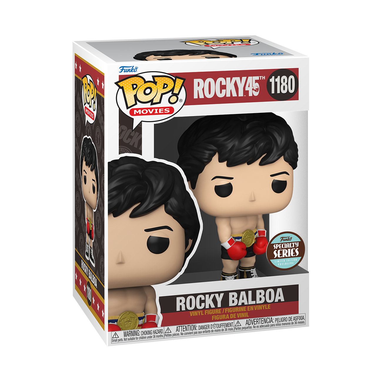 ROCKY BALBOA WITH BELT SPECIALTY SERIES EXC FUNKO POP MOVIES 45TH ANNIVERSARY #1180</p><BR>In Stock<BR>In Stock Safety Information<br>Warning: Not suitable for children under 3 years. Small Parts.
