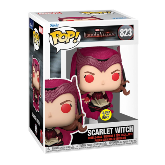 FUNKO SCARLET WITCH, EXCLUSIVE FUNKO, WANDAVISION POP, ELIZABETH OLSEN, ELIZABETH OLSEN, MARVEL STUDIOS, 823