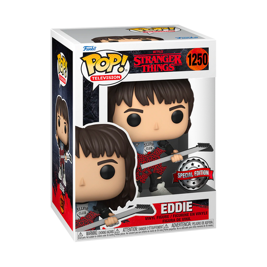 EDDIE WITH GUITAR EXCLUSIVE FUNKO POP STRANGER THINGS #1250