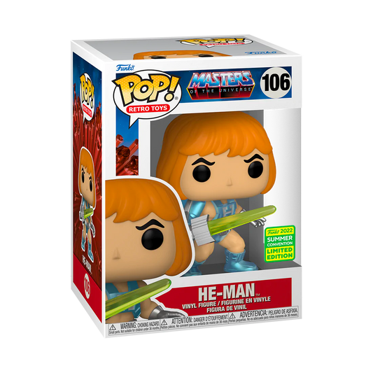 LASER POWER HE-MAN SAN DIEGO COMIC CON SDCC 2022 SUMMER CONVENTION EXCLUSIVE FUNKO POP MASTERS OF THE UNIVERSE #106 PRE ORDER