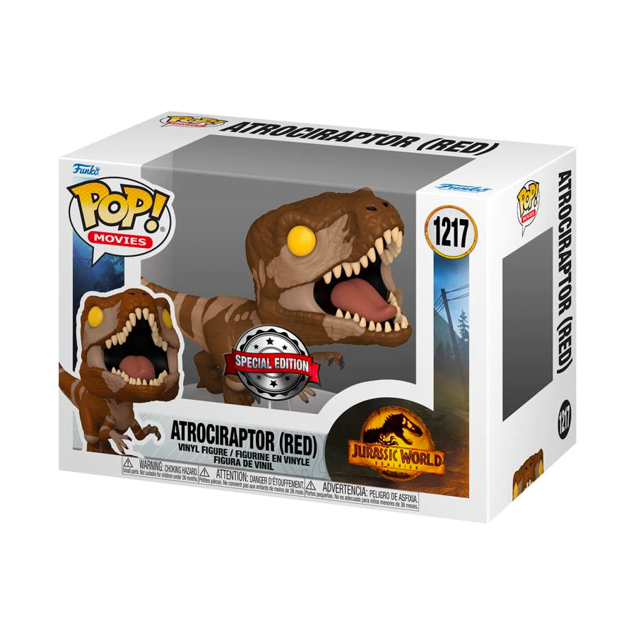 ATROCIRAPTOR RED EXCLUSIVE FUNKO POP! JURASSIC WORLD 3 DOMINION #1217 PRE ORDER