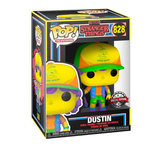 DUSTIN BLACKLIGHT EXCLUSIVE FUNKO POP STRANGER THINGS GATEN MATARAZZO #828