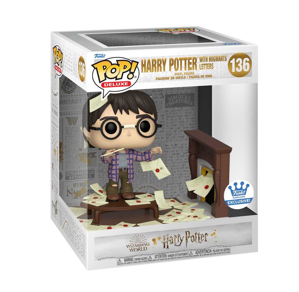 HARRY POTTER WITH HOGWARTS LETTERS DELUXE FUNKO SHOP EXCLUSIVE POP! #136 POP! VINYL