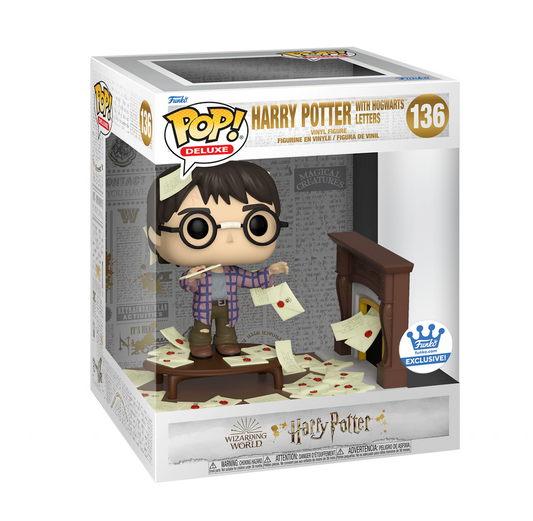 HARRY POTTER WITH HOGWARTS LETTERS DELUXE FUNKO SHOP EXCLUSIVE POP! #136 POP! VINYL