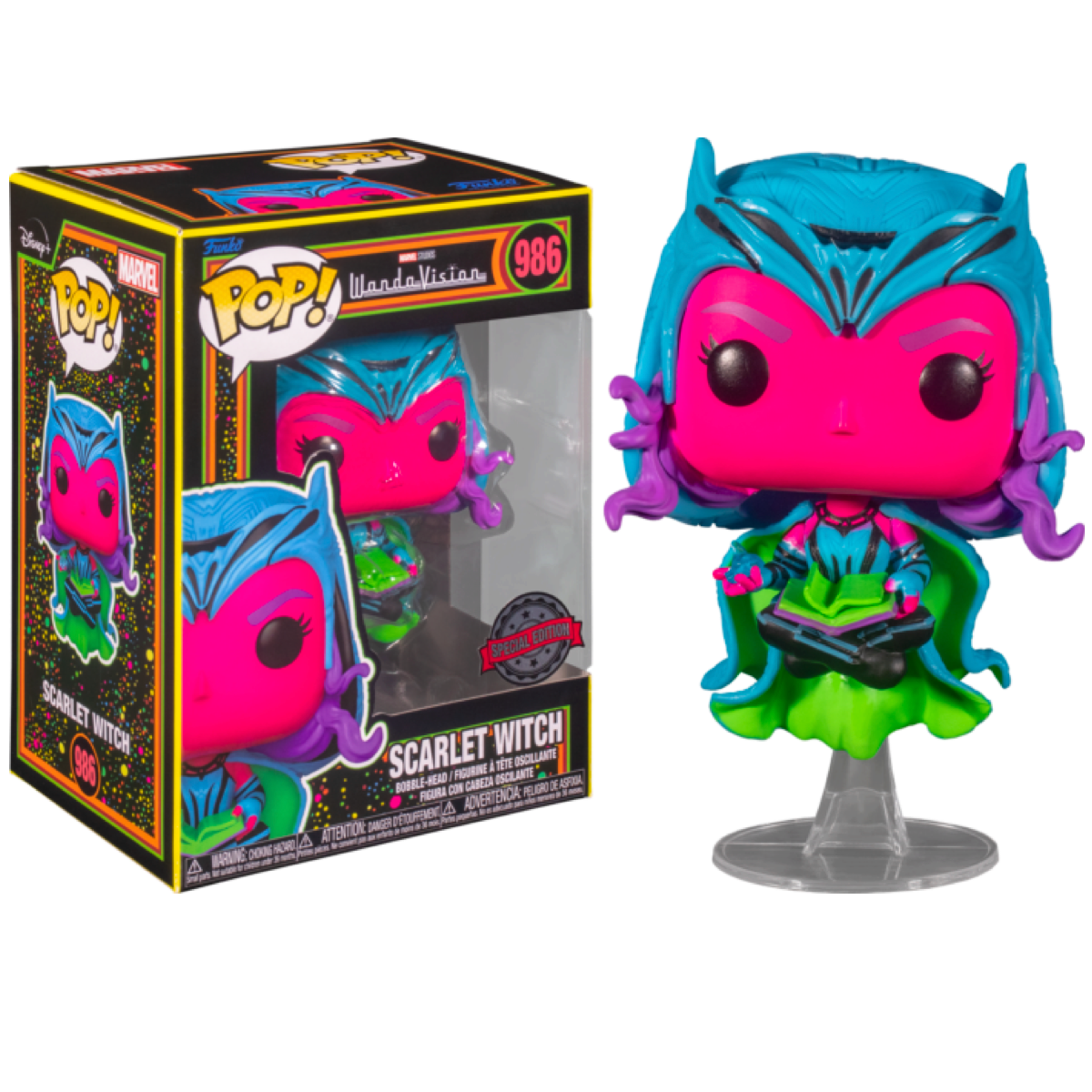 SCARLET WITCH DARKHOLD BOOK BLACKLIGHT EXCLUSIVE FUNKO POP MARVEL WANDAVISION 986 PRE ORDER