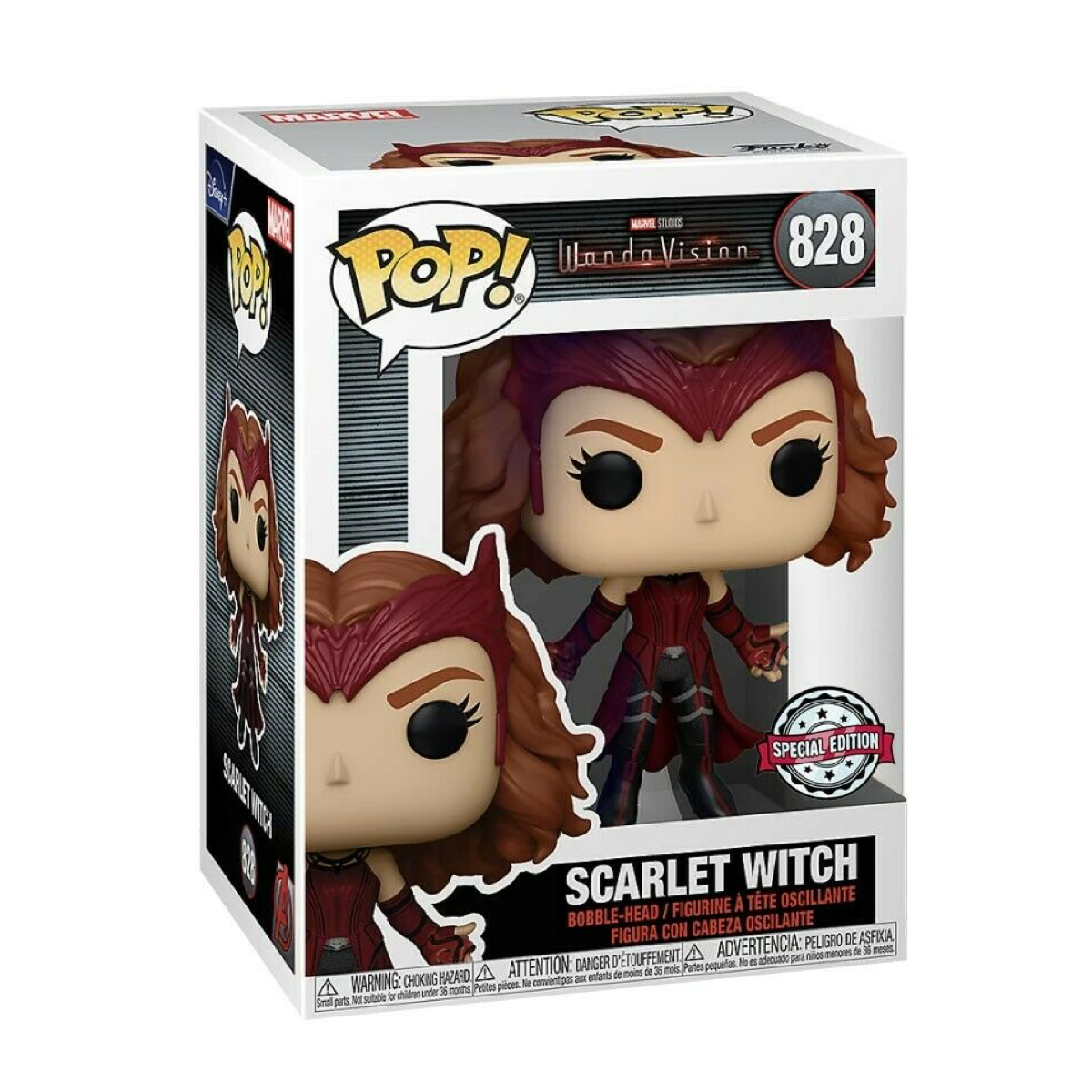 FUNKO SCARLET WITCH EXCLUSIVE LEVITATING MARVEL WANDAVISION #828 POP! VINYL