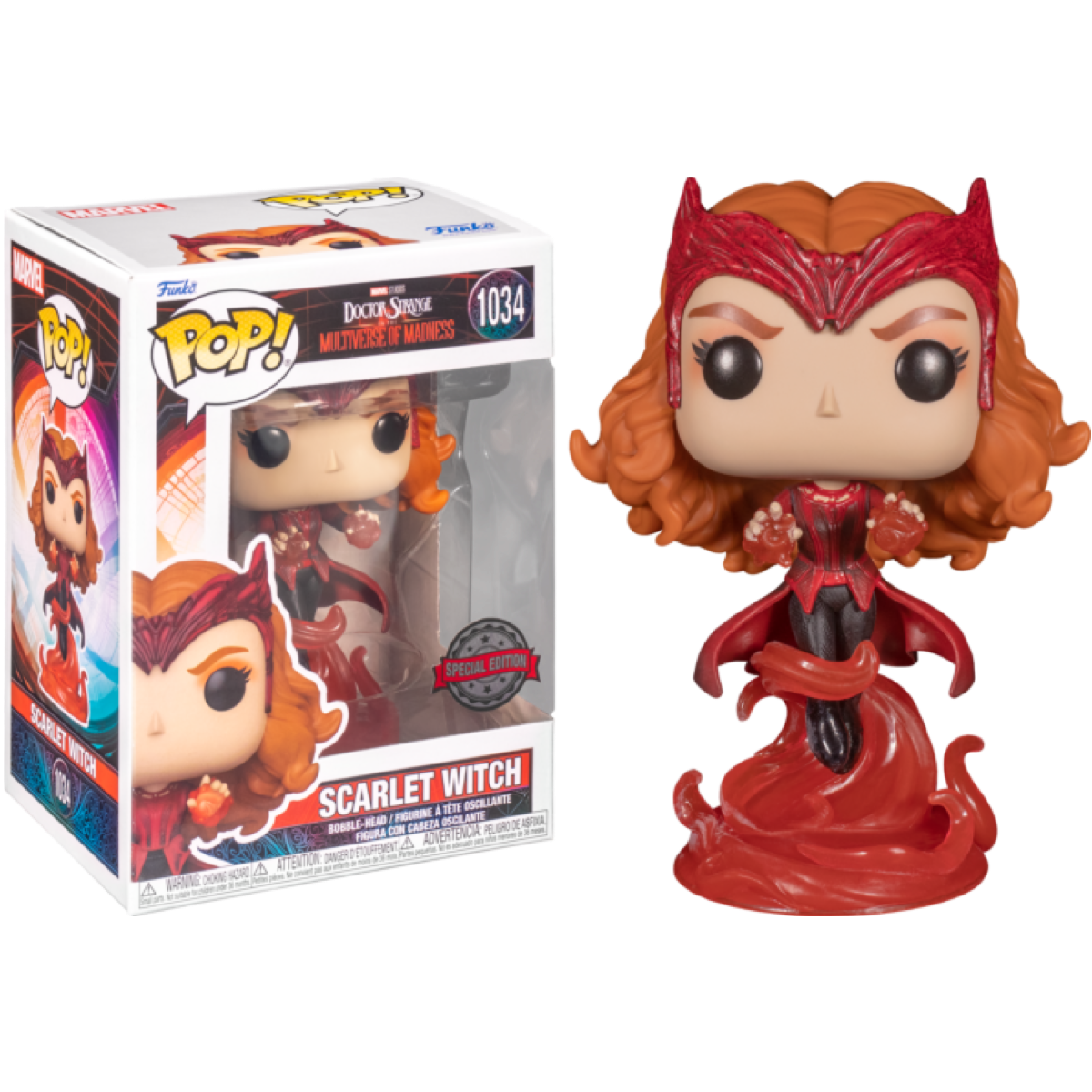 SCARLET WITCH FLOATING EXCLUSIVE FUNKO POP MARVEL DOCTOR STRANGE MULTIVERSE OR MADNESS