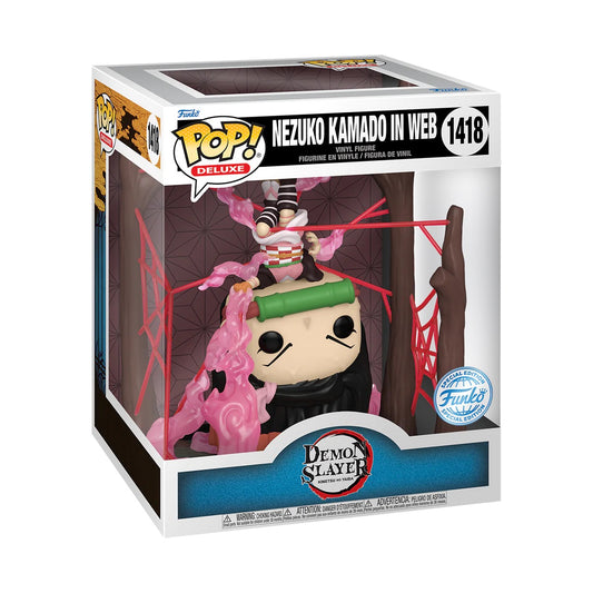 NEZUKO KAMADO IN WEB GLOW EXCLUSIVE FUNKO POP! DELUXE DEMON SLAYER ANIME #1418 PRE ORDER