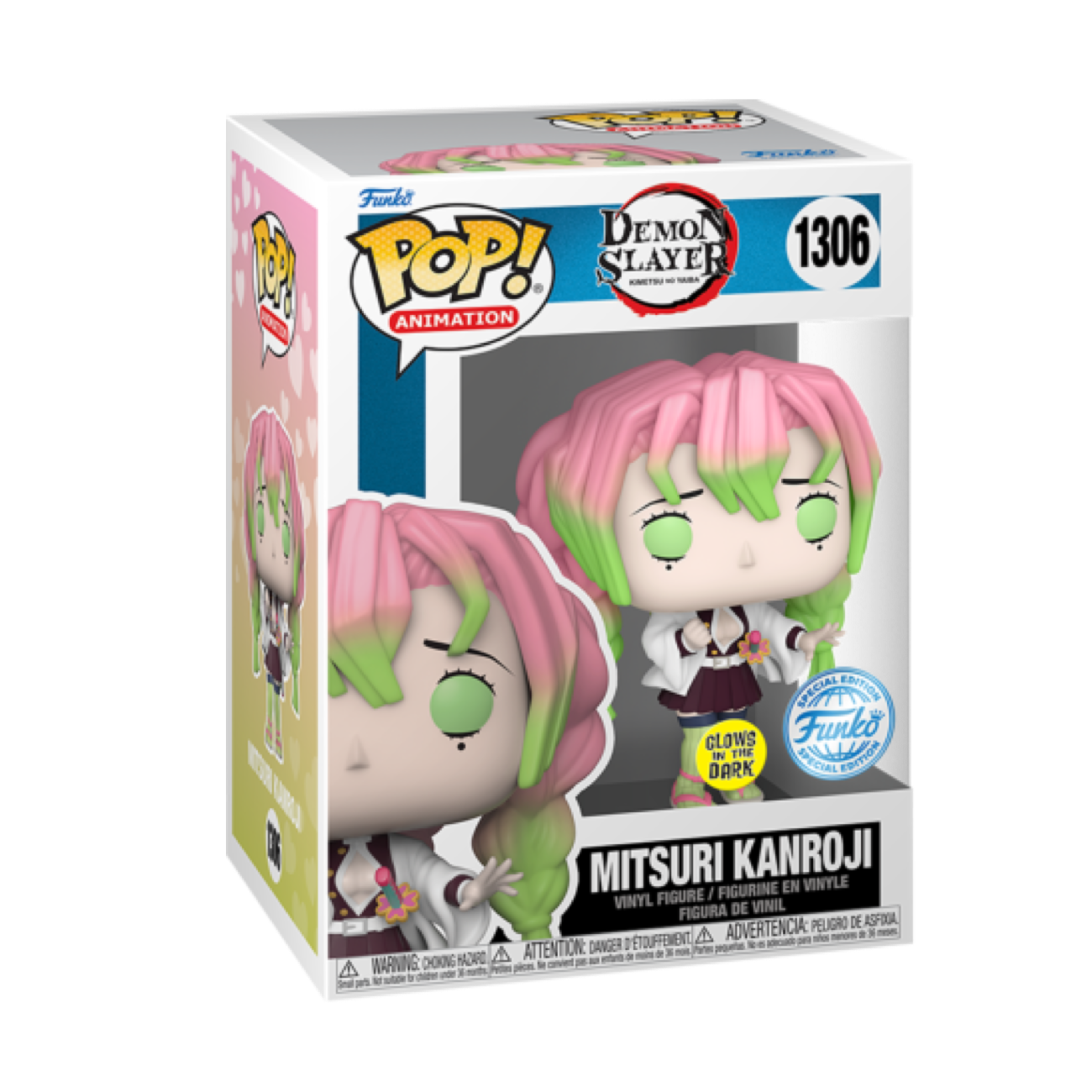 MITSURI KANROJI GLOW EXCLUSIVE FUNKO POP ANIMATION DEMON SLAYER #1306 PRE ORDER