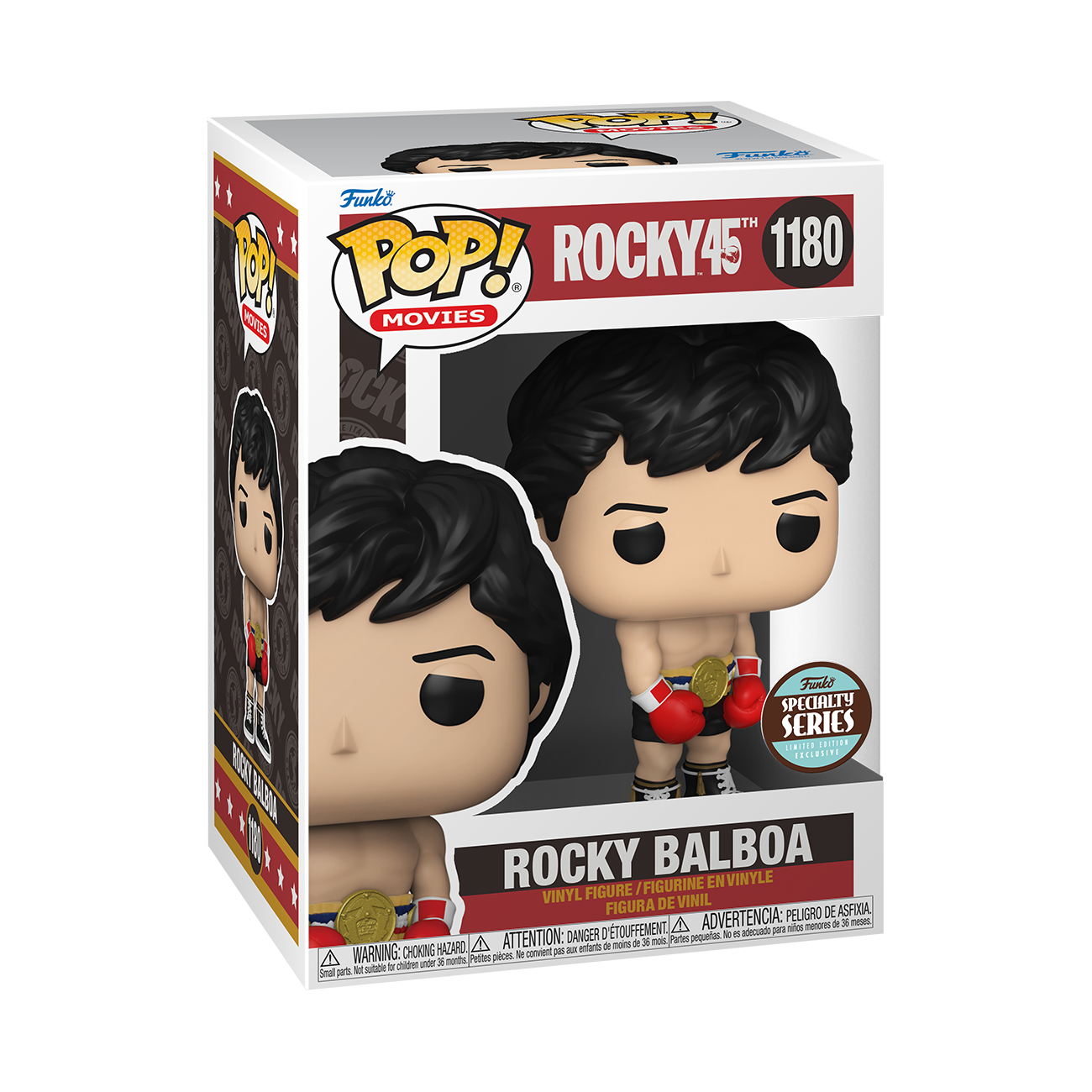  ROCKY BALBOA WITH BELT SPECIALTY SERIES EXC FUNKO POP MOVIES 45TH ANNIVERSARY #1180</p><BR>In Stock<BR>In Stock Safety Information<br>Warning: Not suitable for children under 3 years. Small Parts. 