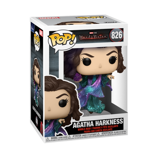  AGATHA HARKNESS FUNKO POP MARVEL WANDAVISION KATHRYN HAHN #826</p><BR>In Stock<BR>In Stock Safety Information<br>Warning: Not suitable for children under 3 years. Small Parts. 