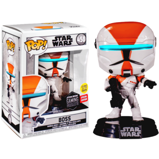 FUNKO REPUBLIC COMMANDO BOSS GLOW EXCLUSIVE POP STAR WARS #458 PRE ORDER