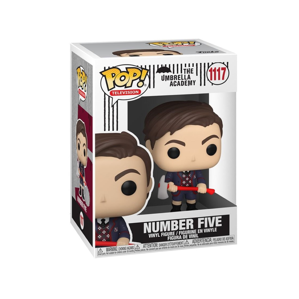 NUMBER FIVE WITH AXE THE UMBRELLA ACADEMY #1117 FUNKO POP!